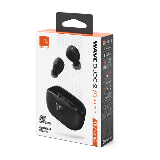 JBL Wave Buds 2 - Black - True Wireless Noise Cancelling Earbuds - Detailshot 15
